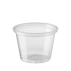 CUP PLASTIC CLEAR 1OZ 250S(20) # CA-P100 CASTAWAY