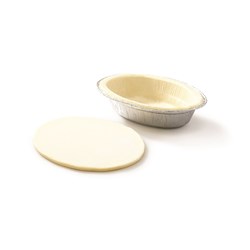 PASTRY SHELL PIE OVAL UNBAKED 130MM TOP & BOTTOM  84S # PBOT READYBAKE