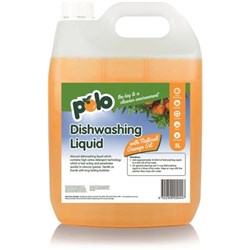 CLEANER DISHWASHING LIQUID WITH NATURAL ORANGE 5LT(4) # 3005005 POLO CITRUS