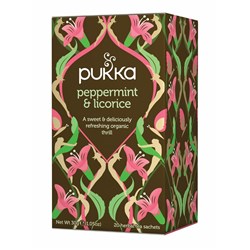 TEA BAG PEPPERMINT LICORICE (4 X 20 X 1.5GM) # 67549289 83048 PUKKA