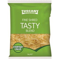 CHEESE TASTY FINE SHRED 2KG(6) # P301521 TUSCANY