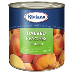 PEACH HALVES NATURAL JUICE 3KG(3) # 2423809 RIVIANA