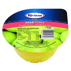 PUREE PEAR CUP PC (48 X 120GM) # 2426219 RIVIANA