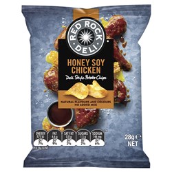 CHIPS HONEY SOY CHICKEN (21 X 28GM) # 320003401 RED ROCK DELI