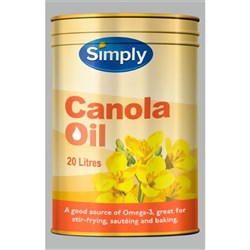 OIL CANOLA 20LT # 0162747 SIMPLY