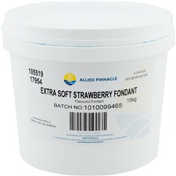 FONDANT STRAWBERRY SOFT 15KG # 105519 PINNACLE