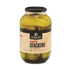 GHERKINS SLICED SANDWICH STACKER 2KG(6) # SLGHER2 SANDHURST