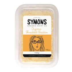 CHEESE CHEDDAR SHREDDED ORG 140G (6) # SOD002 SYMONS