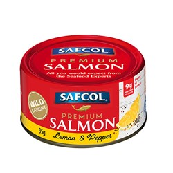 SALMON PREMIUM LEMON PEPPER (12 X 95GM) #9881 SAFCOL