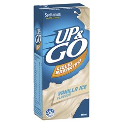 DRINK UP & GO VANILLA ICE (12 X 350ML) # 94921 SANITARIUM