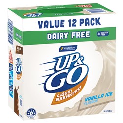 MILK SUSTITUTE VANILLA ICE DF (12 X 250ML) # 81002 UP & GO