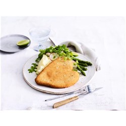 CHICKEN SCHNITZEL BREAST TRU CUT approx 200gm (5 X 1KG) # 56874 STEGGLES