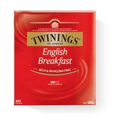 TEA BAG ENGLISH BREAKFAST STRING & TAG 100S(6) # 80058 TWINING