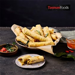 SPRING ROLL BEEF CURRY (20 X 50GM) 1KG(5) # CBSR50B TASMAN FOODS