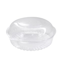 BOWL 20OZ CLEAR SHOWBOWL WITH DOME HINGED LID 50S(3) # SB20DLBP TAILORED