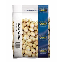 MACADAMIA KERNELS RAW WHOLE 1KG (10) #VMAW1C TRUMPS