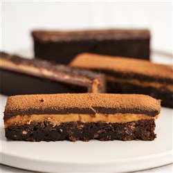 SLICE FUDGY CHOC CARAMEL GF (20) 1.9KG(8) # MASSBH108 HELENS