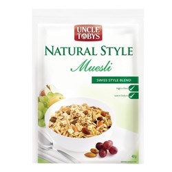 CEREAL MUESLI NATURAL SWISS (50 X 40GM) # 12358449 UNCLE TOBY'S
