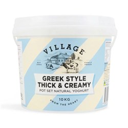 YOGHURT GREEK STYLE THICK & CREAMY 10KG # VILLAGE CHEESE & YOGHURT