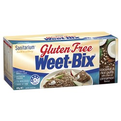 CEREAL WEETBIX COCONUT & CINNAMON GF 400GM(12) # 80670 SANITARIUM