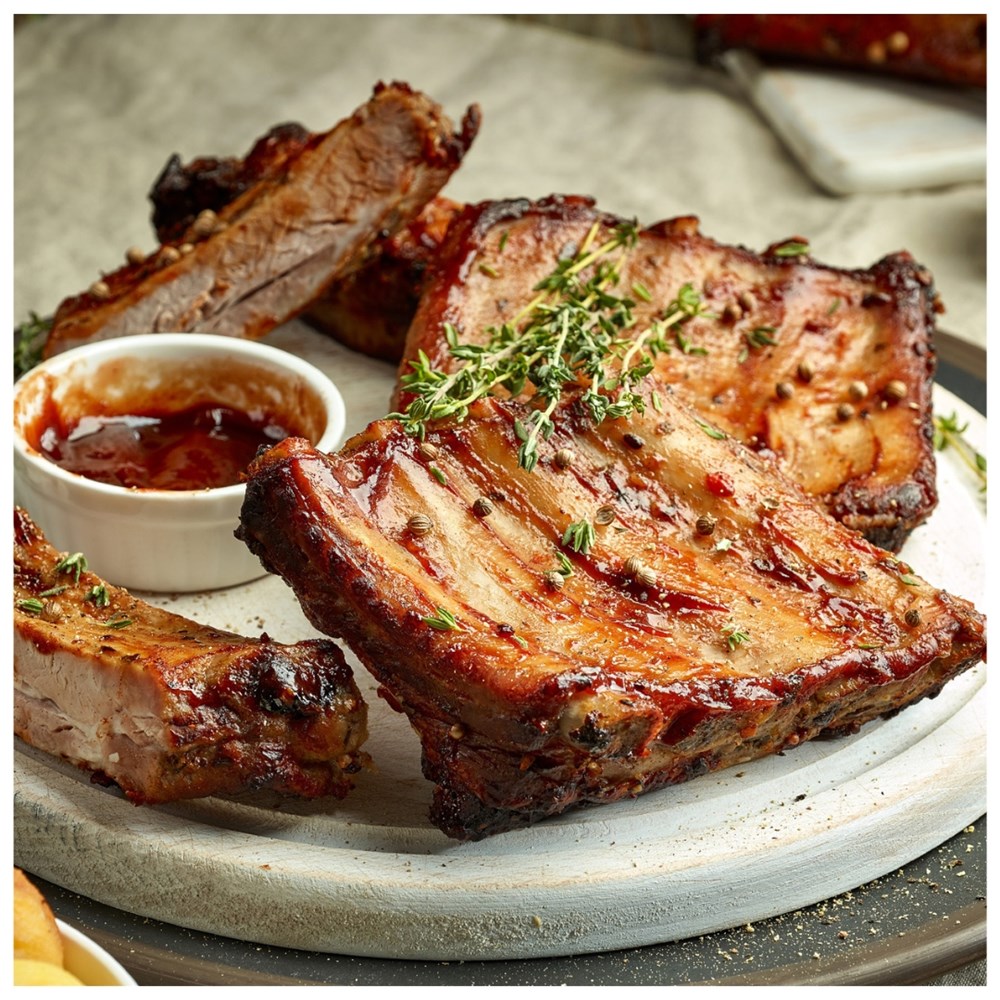 PORK LOIN RIB SEASONED BBQ R/W APPROX 9KG CTN # 10898 COOKHOUSE ...