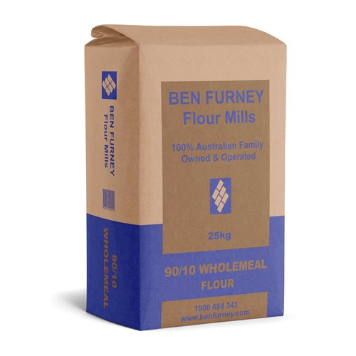 FLOUR WHOLEMEAL 90/10 25KG #FL-901025 BEN FURNEY