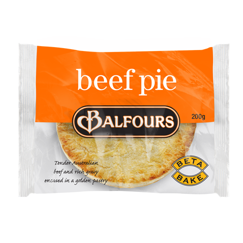 PIE ALL BEEF B/BAKE (12 X 200GM) #6004 BALFOURS - Superior Foods ...