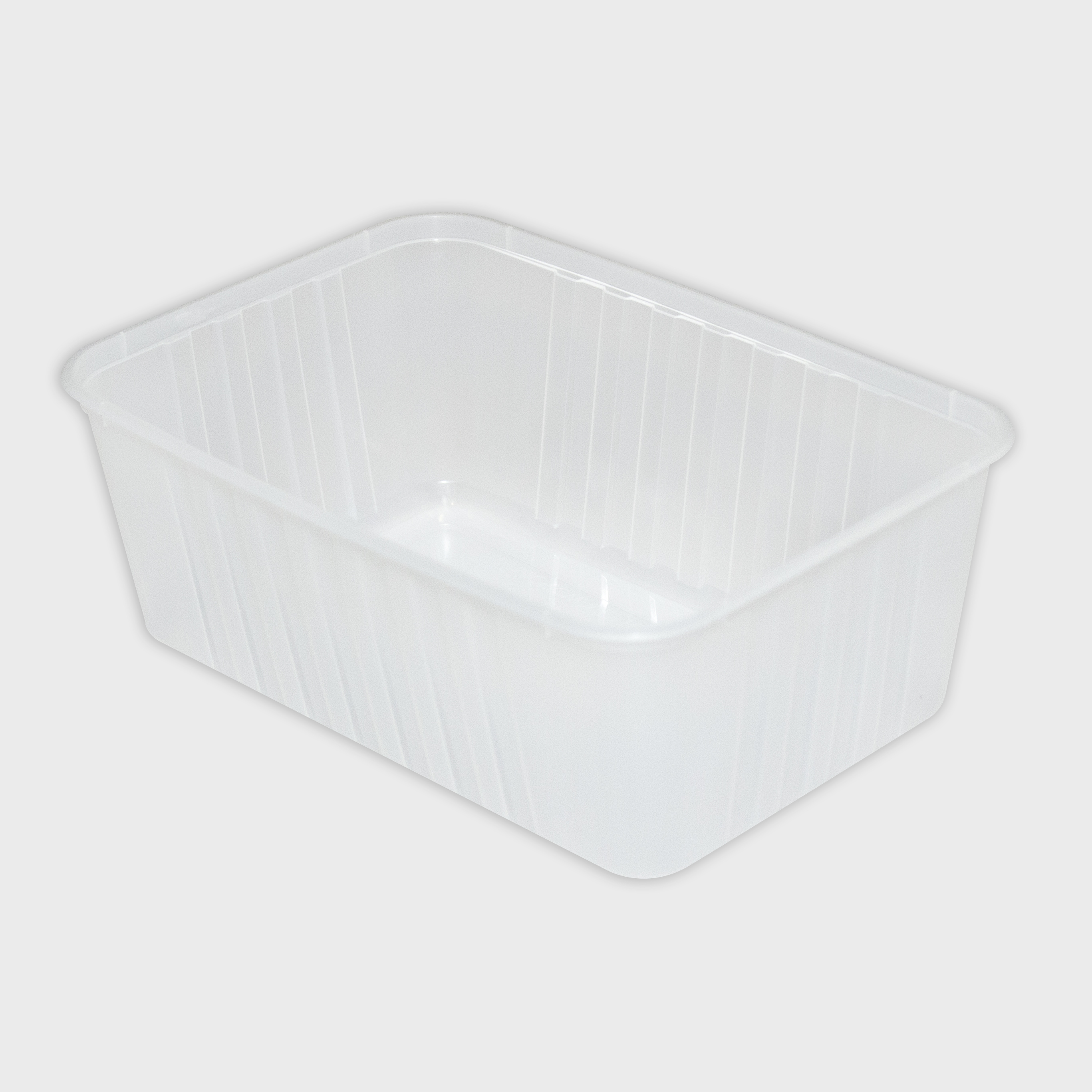 Rec1000 Rectangular Container CONTAINER PLASTIC RECTANGLE 1000ML (RIBBED SIDES) 50S(10) REB1000 ...