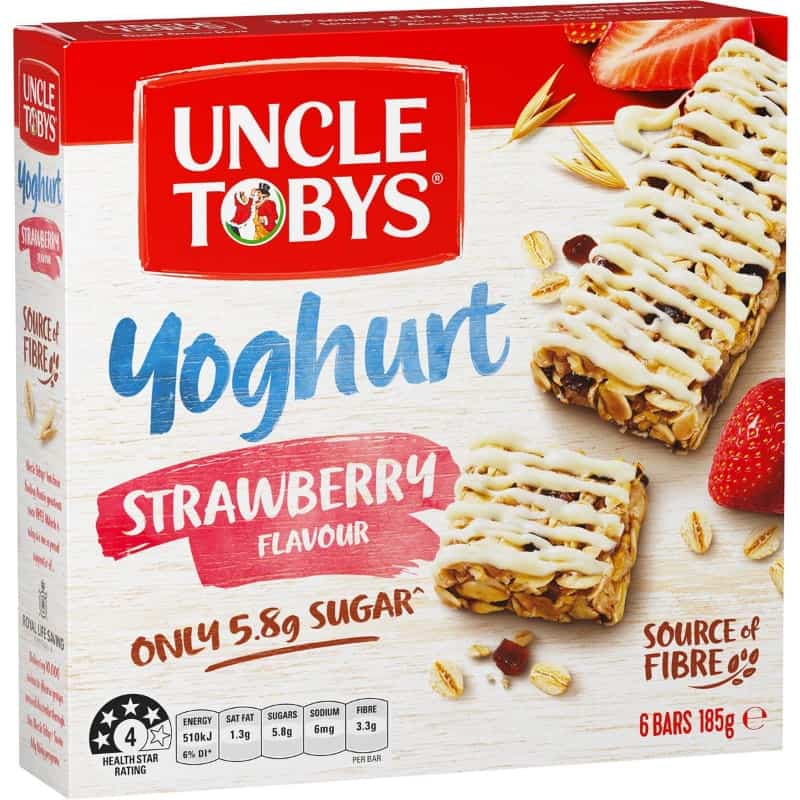uncle tobys yoghurt strawberry