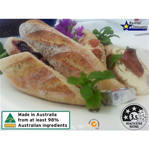 BREAD BANETTE BAGUETTE HALF (48 X 110GM) #050 AUSTRAL