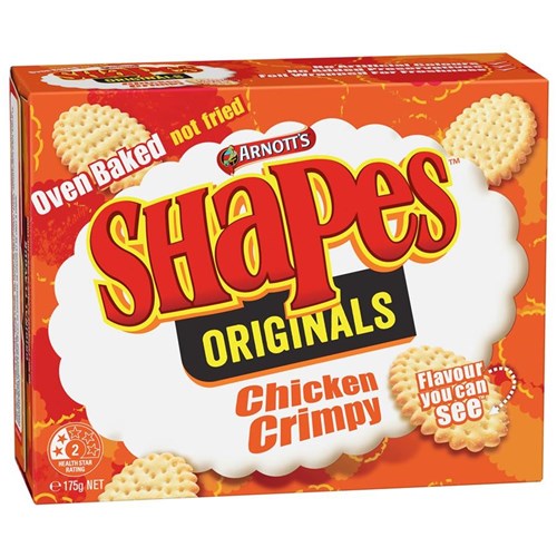 BISCUIT SHAPES CHICKEN CRIMPY 175GM (24) # 983256 ARNOTTS