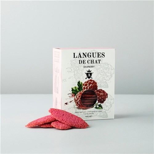 CRACKERS LANGUES DE CHAT RASPBERRY (6 X 140GM) # 50031 ASTERISK KITCHEN