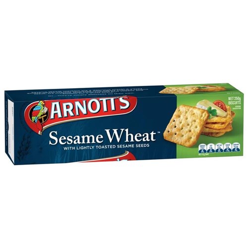 BISCUIT SESAME WHEAT 250GM(12) #983441 ARNOTTS