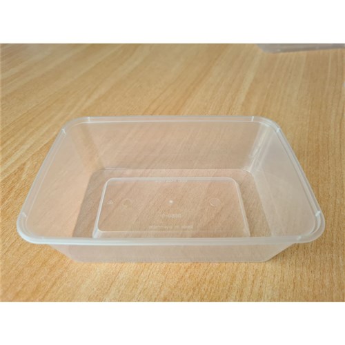 CONTAINER PLASTIC RECTANGLE 650ML 50(10) #2SU01_B650 BBC