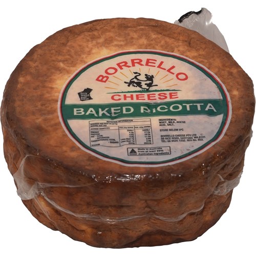 CHEESE RICOTTA BAKED R/W APPROX 2.5KG # RICBAKED BORRELLO