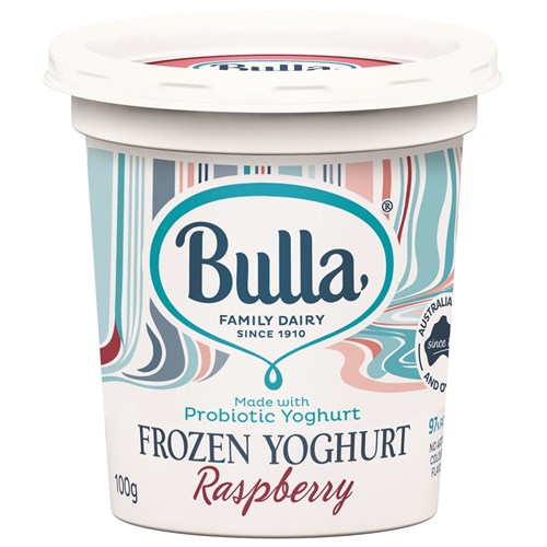 YOGHURT RASPBERRY FROZEN 97% FAT FREE (12 X 100GM) # 3090 BULLA