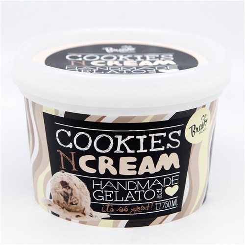 GELATO COOKIES & CREAM 750ML(6) # G02001-6U BRAVO GELATO