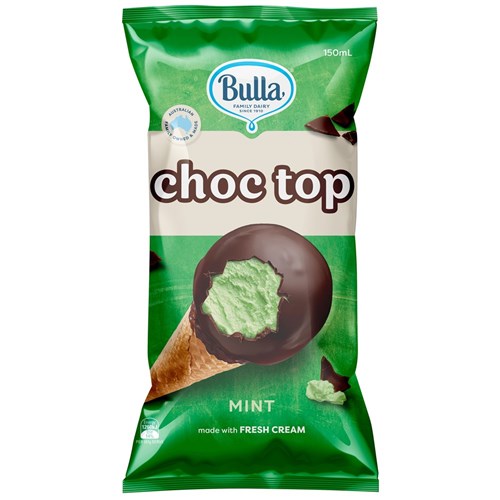 ICECREAM CHOC TOP MINT (40 X 150ML) # 5001362 BULLA
