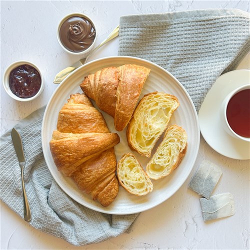 CROISSANT BUTTER LARGE FB STRAIGHT (36 X 95GM) #12638 BAKERS MAISON