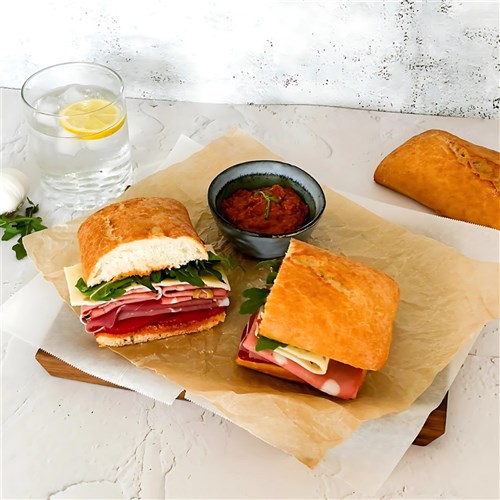 BREAD CIABATTA SANDWICH (64 X110-115GM) # 11801 BAKERS MAISON