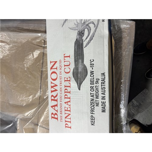SQUID PINEAPPLECUT AUST 5KG # PINEAPPLIE CUT SQUID BARWON