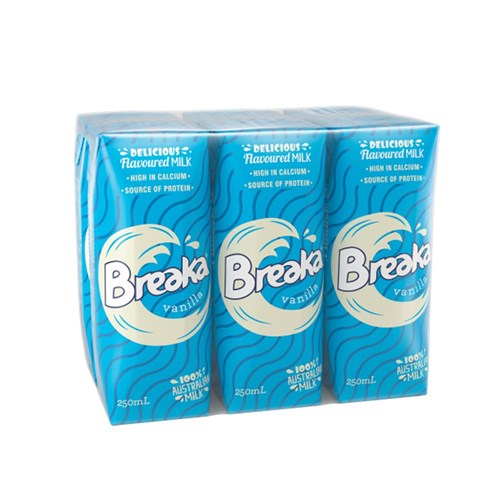 MILK UHT VANILLA (24 X 250ML) # 7093 BREAKA