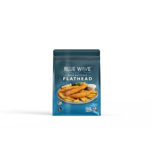 FLATHEAD BEER BATTERED 1KG(5) # 1010203130 BLUE WAVE
