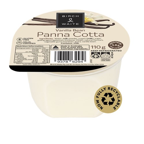 PANNA COTTA VANILLA GF (45 X 110GM) # VAPA2355EC8 B&W
