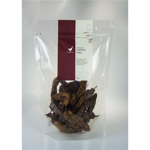 CHILLI CHIPOTLE WHOLE DRIED 200GM # 01F4521 ESSENTIAL INGREDIENT