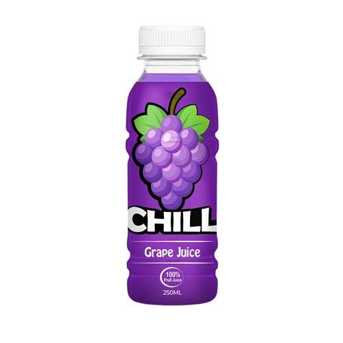 JUICE GRAPE 100% (24 X 250ML) # 3001 CHILL FRUIT JUICE
