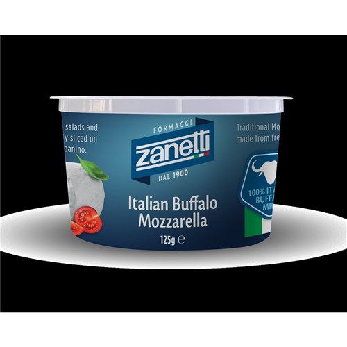 CHEESE BUFFALO MOZZARELLA FRESH 125GM(6) # CI500 ZANETTI