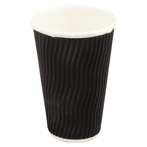 CUP COFFEE 12OZ BLACK COOLWAVE DOUBLE WALL  25S (20) # C-HC0645 CAPRI