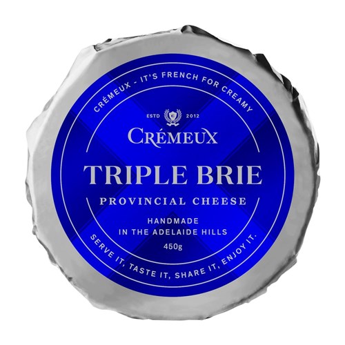 CHEESE BRIE TRIPLE CREAM 450GM(6) # CRTCB450g x 6 CREMEUX