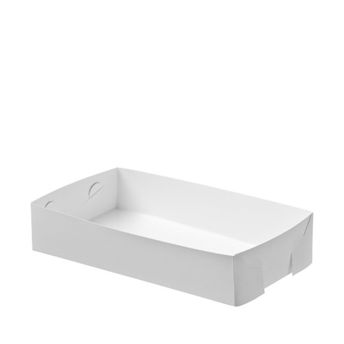 TRAY CARDBOARD WHITE SMALL (184 X 125 X 45MM) 200S # CA-CTSML